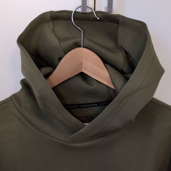 Alphalete NWT ELMTS Fitted Hoodie Olive Green Men's M - Picture 6 of 9